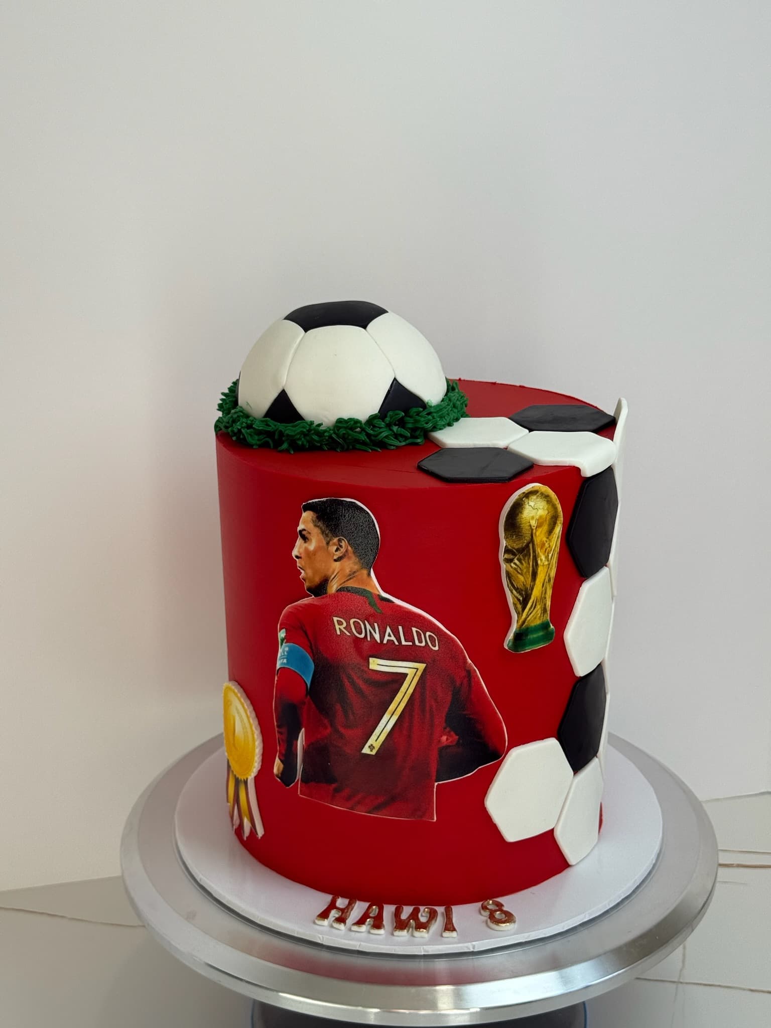 Ronaldo soccer birthday cake