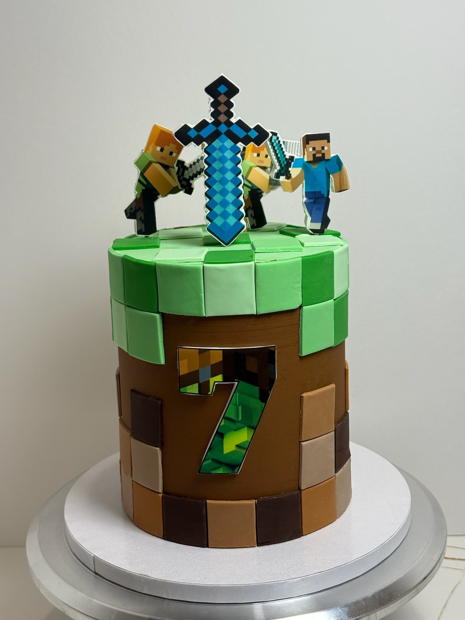 Minecraft birthday cake